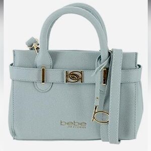 bebe | Evie Small Satchel In Light Blue NWT
